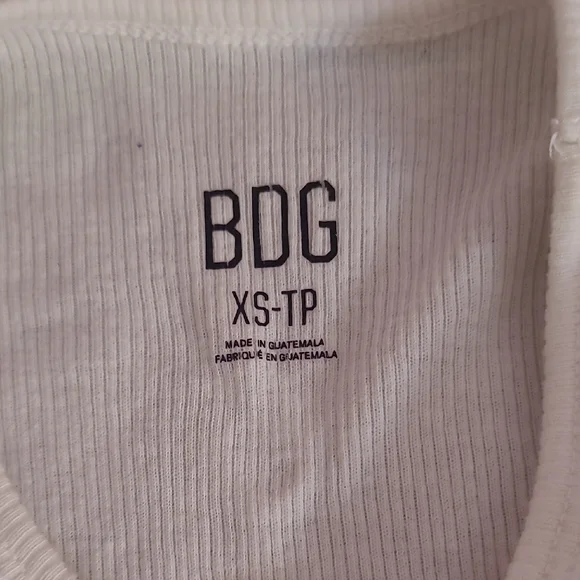 BDG White Short Sleeve Baby Tee - Picture 2 of 3